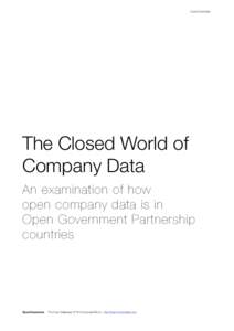 Open data / Corporate governance / OpenCorporates / Corporation / United Kingdom company law / Geographic information system / Corporations law / Law / Business