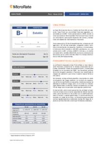 CMAC PIURA  Perú / Marzo 2015 CALIFICACIÓN CREDITICIA