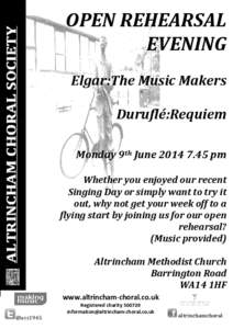OPEN REHEARSAL EVENING Elgar:The Music Makers