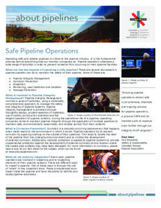 about pipelines Safe Pipeline Operations Operating safe and reliable pipelines is critical to the pipeline industry. It is the fundamental premise behind everything that our member companies do. Pipeline operators undert