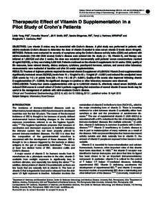 Citation: Clinical and Translational Gastroenterology[removed], e33; doi:[removed]ctg[removed]  & 2013 the American College of Gastroenterology All rights reserved 2155-384X/13 www.nature.com/ctg  Therapeutic Effect of Vita