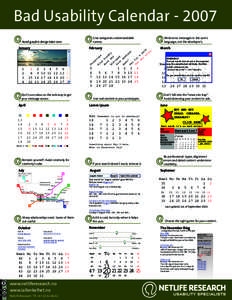 Bad Usability Calendar[removed]Give categories understandable names. Avoid graphic design take-over.