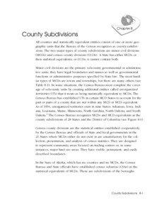 Chapter 8  County Subdivisions