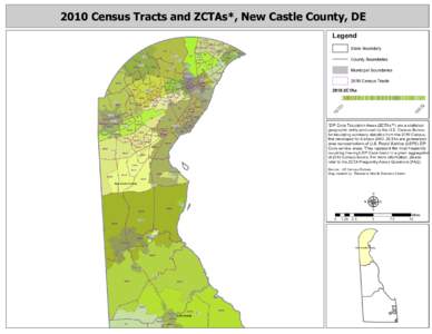 2010 Census Tracts and ZCTAs*, New Castle County, DE Legend[removed][removed]19810