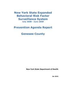 New York State Expanded Behavioral Risk Factor Surveillance System Final Report July 2008-June 2009 for Genesee County