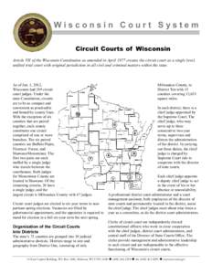 Media handout: Wisconsin Circuit Courts