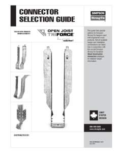 CONNECTOR SELECTION GUIDE FOR USE WITH PRODUCTS MANUFACTURED BY:  This guide lists popular