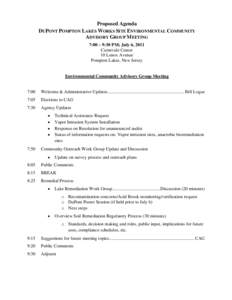 Microsoft Word - TASC R2 Pompton Lakes July[removed]Proposed Agenda