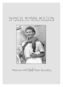 Nancye Wynne Bolton / Tennis / Australian Tennis Hall of Fame / Tennis in Australia