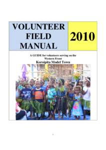 VOLUNTEER FIELD MANUAL 2010