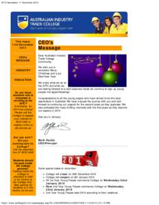 AITC Newsletter 11 December 2013