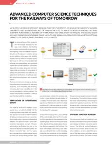 76  SAFETY & SECURITY ADVANCED COMPUTER SCIENCE TECHNIQUES FOR THE RAILWAYS OF TOMORROW