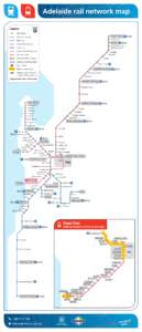 Adelaide rail network map North Legend Train station