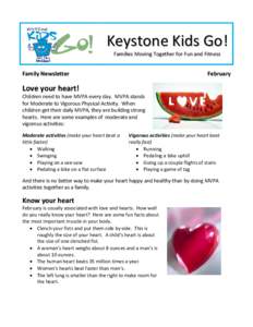 Keystone Kids Go! Families Moving Together for Fun and Fitness Family Newsletter  February