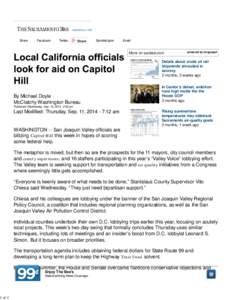 Local California officials look for aid on Capitol Hill - McClatchy DC News - The Sacramento Bee