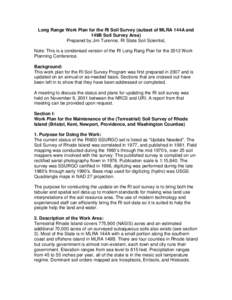 Earth / Subaqueous soil / Soil / Narragansett / Geotechnical investigation / Geographic information system / Wetland / SSURGO / National Cooperative Soil Survey / Pedology / Soil science / Physical geography