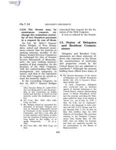 Ch. 7 § 2  DESCHLER’S PRECEDENTS § 2.24 The Senate may, by unanimous