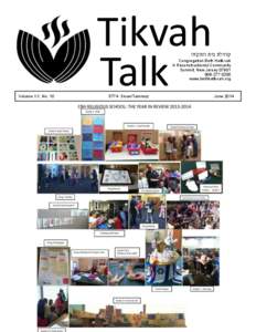Tikvah Talk ‫קהילת בית התקוה‬  Congregation Beth Hatikvah
