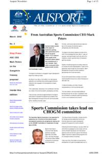 Oceania / Australian Institute of Sport / Education in Australia / Australian Sports Commission / National Sport Information Centre / Rowing Australia / Sports / Sport in Australia / Sport in Canberra