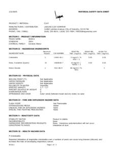 Text1 MATERIAL SAFETY DATA SHEET  PRODUCT / MATERIAL: