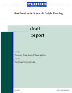 Best Practices for Statewide Freight Planning