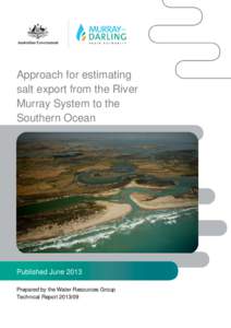 Approach for estimating salt export from the River Murray System to the Southern Ocean