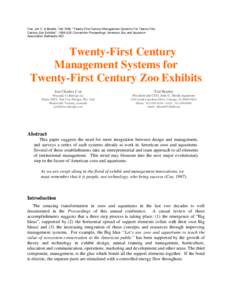 Zoo / Zoology / Association of Zoos and Aquariums / Columbus Zoo and Aquarium / World Association of Zoos and Aquariums / Smithsonian National Zoological Park / Biology / Cook County /  Illinois / Animal welfare