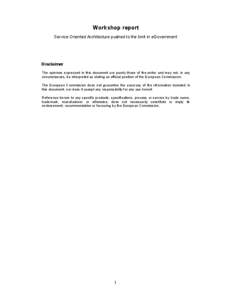 Computing / Software engineering / Public administration / Service-oriented architecture / Interoperability / The Open Group Architecture Framework / EGovernment in Europe / SAP Enterprise Architecture Framework / Information technology management / Enterprise application integration / Web services