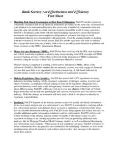 United States Department of the Treasury / Financial regulation / Finance / Financial system / Bank Secrecy Act / Business / Money laundering / Regulatory compliance / USA PATRIOT Act /  Title III /  Subtitle B / Tax evasion / Financial crimes / Financial Crimes Enforcement Network