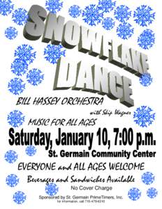 BILL HASSEY ORCHESTRA with Skip Wagner MUSIC FOR ALL AGES  EVERYONE and ALL AGES WELCOME