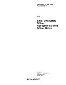 Department of the Army Pamphlet 385–1 Safety  Small Unit Safety