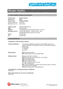 Hazardous materials / Dangerous goods / Material safety data sheet / Explosive material / Vapour density / Static electricity / Personal protective equipment / Hazchem / Flash point / Safety / Security / Prevention