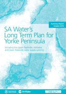 Summary Report October 2010 SA Water’s Long Term Plan for Yorke Peninsula