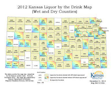 2012 Kansas Liquor by the Drink Map (Wet and Dry Counties) 2002