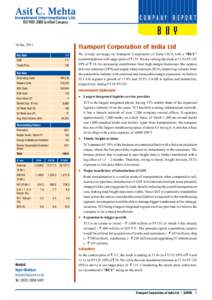 COMPANY REPORT  ISO 9001:2008 Certified Company 10 Jan, 2011