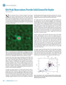 Science Highlights  Kitt Peak Observations Provide Solid Ground for Kepler Steve B. Howell  N