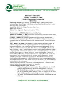 Central Aroostook Soil and Water Conservation District 735 MAIN STREET, Suite 3, PRESQUE ISLE, ME[removed]Est. 1942