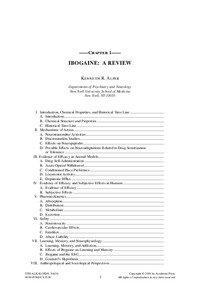 Drug rehabilitation / Nicotinic antagonists / Iboga / Entheogens / NMDA receptor antagonists / Ibogaine / 18-Methoxycoronaridine / Kappa Opioid receptor / Tabernanthe iboga / Neurochemistry / Biology / Biochemistry