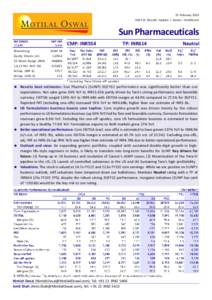 Fundamental analysis / Financial ratios / Business / Valuation / EV/EBITDA / Earnings before interest /  taxes /  depreciation and amortization / Sun Pharmaceutical / Income / P/E ratio / Finance / Generally Accepted Accounting Principles / Accountancy