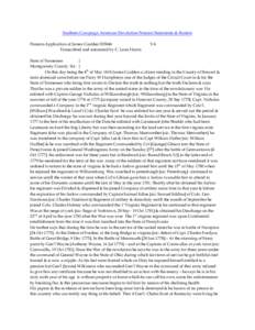 Southern Campaign American Revolution Pension Statements & Rosters Pension Application of James Coalden S35846 Transcribed and annotated by C. Leon Harris VA