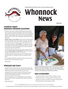 Published by the Whonnock Community Association  Whonnock News  Fall 2010