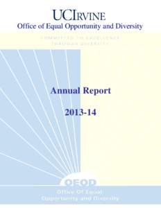 Office of Equal Opportunity and Diversity  Annual ReportAnnual Report