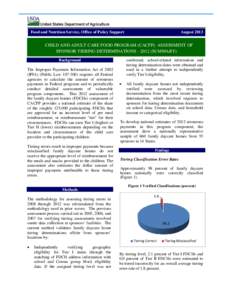 Nursing home / Federal assistance in the United States / Child and Adult Care Food Program / United States Department of Agriculture