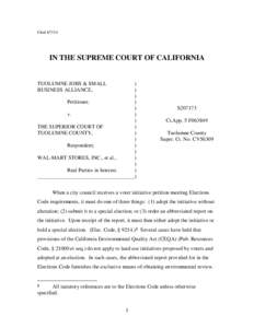 Filed[removed]IN THE SUPREME COURT OF CALIFORNIA TUOLUMNE JOBS & SMALL BUSINESS ALLIANCE,