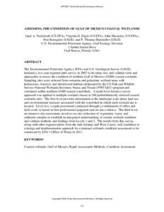 ASSESSING THE CONDITION OF GULF OF MEXICO COASTAL WETLANDS