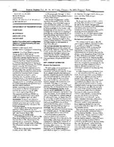 Medicine / Drug test / Rulemaking / Marine safety / Federal Register / Alcoholism / Prohibition / Title 46 of the Code of Federal Regulations / Advanced SEAL Delivery System / United States administrative law / Law / Government