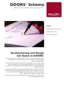 DOORS® Schema IBM® Rational® DOORS® Start-Up Training - Teil 3 Inhalt: Anforderungen an ein Schema Design eines Schemas