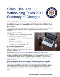 Microsoft Word - Summary of 2015 Sales Use and Withholding (SUW) Changes_Final