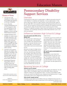 Disability / Educational psychology / Individualized Education Program / Free Appropriate Public Education / Section 504 of the Rehabilitation Act / Americans with Disabilities Act / Reasonable accommodation / Least Restrictive Environment / Developmental disability / Education / Special education / Education in the United States