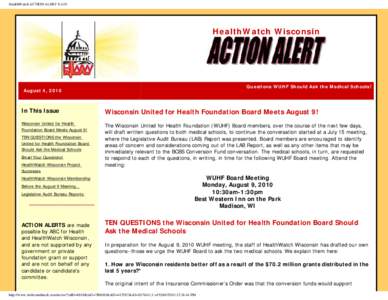 HealthWatch ACTION ALERT[removed]